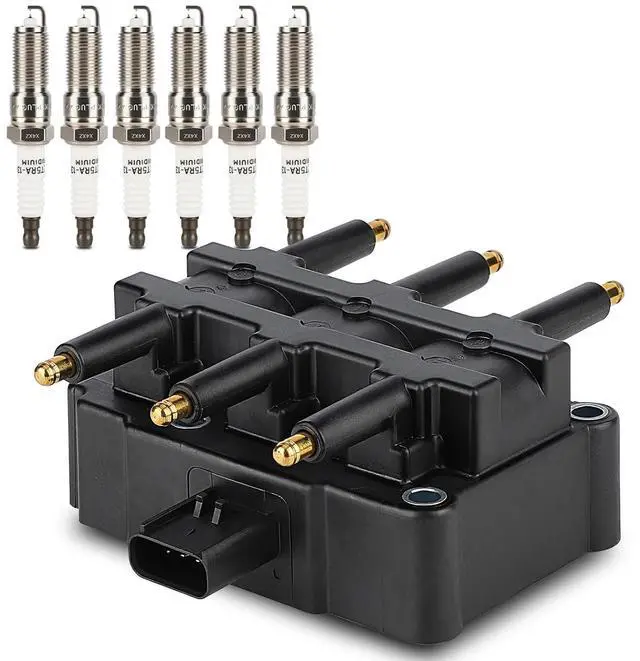 Main image of UF305 Ignition Coil & 3381 Double Iridium Spark Plug for Chrysler Pacifica Town & Country Voyager/Dodge Caravan Grand Caravan/Jeep Wrangler/VW Routan V6 Replaces# 56032520AB,56032520AC,C1442