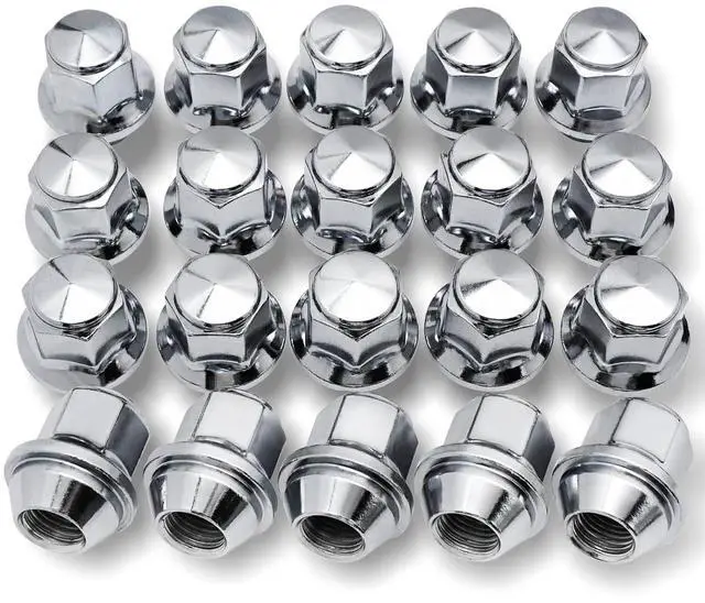 Main image of 20PCS M14*1.5 Lug Nuts - 13/16" 21mm Hex 36mm Length - Chrome Factory Style Wheel Nut for 2015-2021 Ford Mustang Explorer Edge Fusion/Lincoln MKZ MKX Aviator 611-007 ACPZ-1012-D ACPZ-1012-M