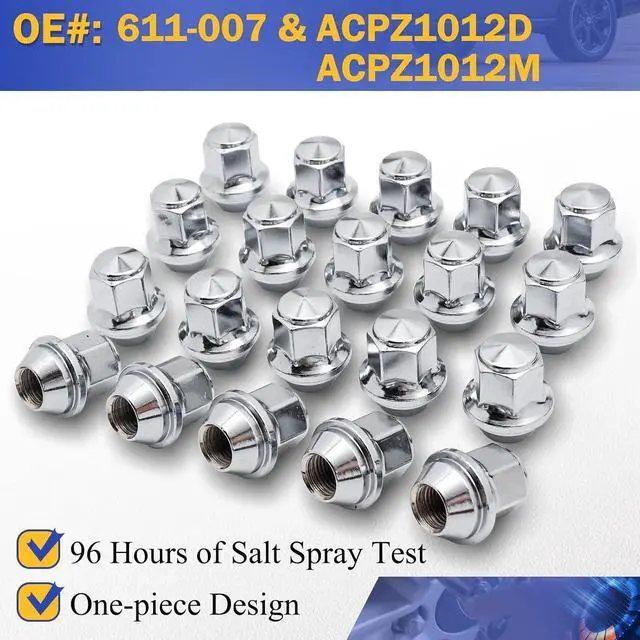 Alt view image 6 of 7 - 20PCS M14*1.5 Lug Nuts - 13/16" 21mm Hex 36mm Length - Chrome Factory Style Wheel Nut for 2015-2021 Ford Mustang Explorer Edge Fusion/Lincoln MKZ MKX Aviator 611-007 ACPZ-1012-D ACPZ-1012-M