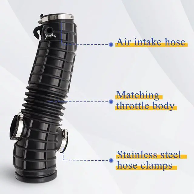 Alt view image 5 of 6 - Air Intake Hose Tube with Clamps for 2006-2008 Honda Pilot 3.5L 17228-RYP-A00