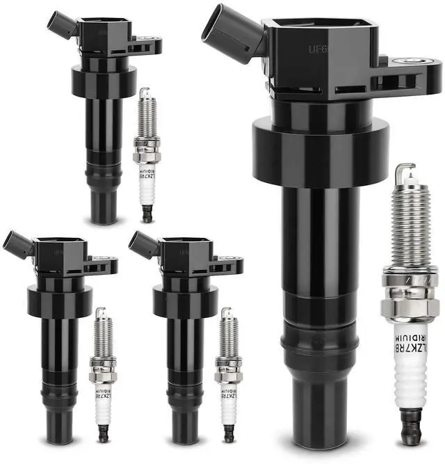 Main image of UF652 Ignition Coil &93815 Double Iridium Spark Plug for 2012-2020 HYUNDAI Accent,2012-2017 HYUNDAI Veloster/2012-2020 Kia Rio,2012-2019 Kia Soul Replaces#273012B100 C1803 GN10634 5C1860
