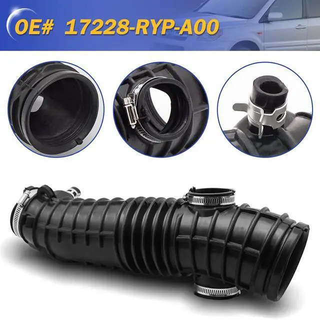 Alt view image 6 of 6 - Air Intake Hose Tube with Clamps for 2006-2008 Honda Pilot 3.5L 17228-RYP-A00