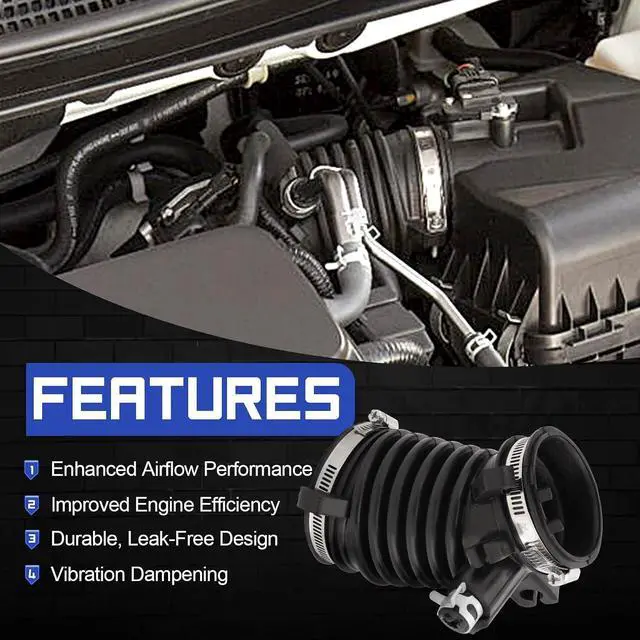 Alt view image 5 of 7 - Air Cleaner Intake Hose Tube with Clamps for 2012-2015 Honda Civic 1.8L 2013-2015 Acura Ilx 2.0L (OEM# 17225-R1A-A01)