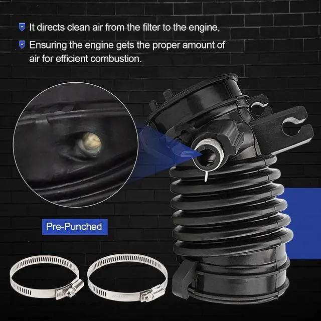 Alt view image 6 of 7 - Air Cleaner Intake Hose Tube with Clamps for 2012-2015 Honda Civic 1.8L 2013-2015 Acura Ilx 2.0L (OEM# 17225-R1A-A01)