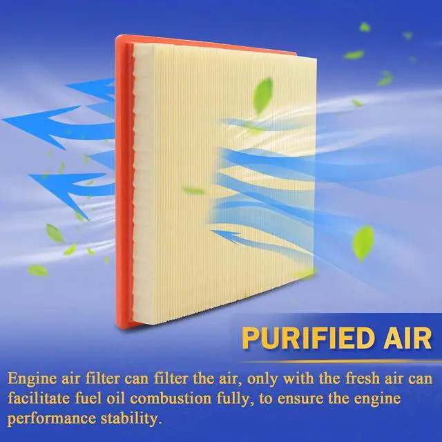 Alt view image 4 of 6 - CA7440 Engine Air Filter for INFINITI QX56 NISSAN Armada Frontier NV1500 NV2500 NV3500 Pathfinder Titan Xterra Jeep Grand Cherokee SUZUKI Equator 16546-7S000
