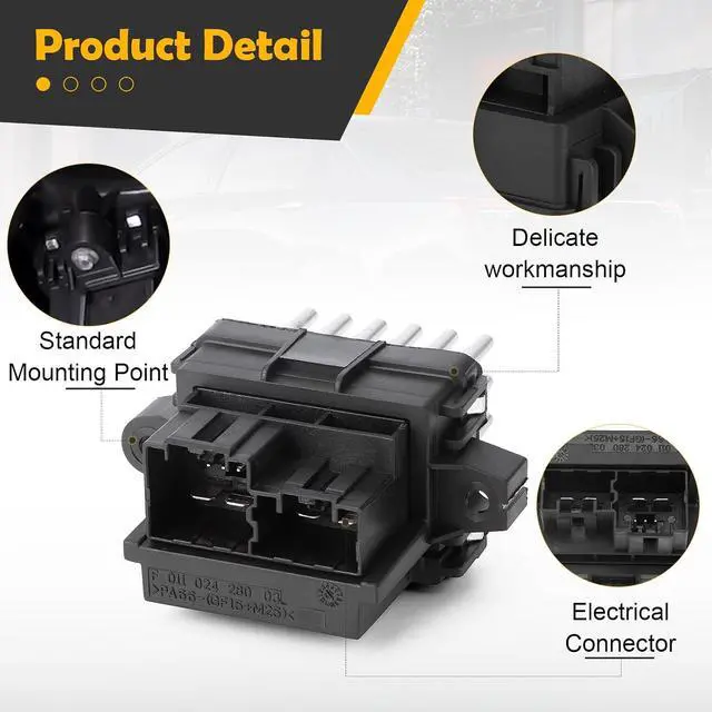 Alt view image 5 of 7 - 15141283 HVAC Blower Motor Resistor Control Module for Chevy Silverado Suburban Tahoe Camaro Equinox/GMC Sierra Yukon Terrain/Buick Enclave/Cadillac Escalade/Dodge/Chrysler Replace#68029736AA 4P1594