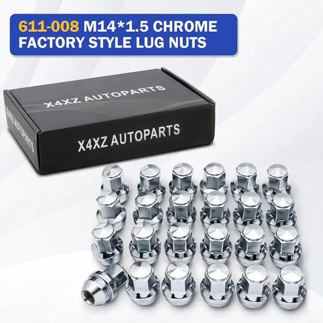 Alt view image 7 of 7 - 611-008 M14*1.5 Chrome Factory Style Lug Nuts for 2015-2023 Ford F-150 Expedition 2015-2022 Lincoln Navigator MKX ACPZ-1012-B