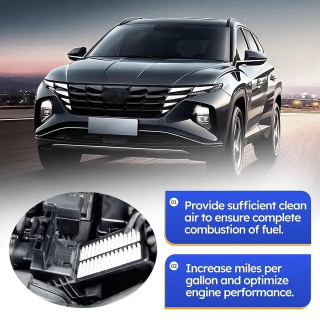 Alt view image 3 of 6 - 28113-L1000 Engine Air Filter for 2020-2025 Hyundai Tucson/Santa Fe/Sonata/Santa Cruz, 2021-2025 Kia Carnival/K5/Sorento/Sportage (Hybrid excluded) Replace# 28113N9000, PA99540, CF1752, WA11090