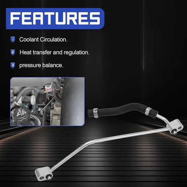 Alt view image 4 of 6 - 626-543 Engine Coolant Air Bleed Pipe Assbly For Chevy Silverado Suburban Avalanche Tahoe Express SSR Trailblazer/GMC Sierra Yukon Savana Envoy/Buick Rainier/Hummer H2 Replace# 12559091 12604711