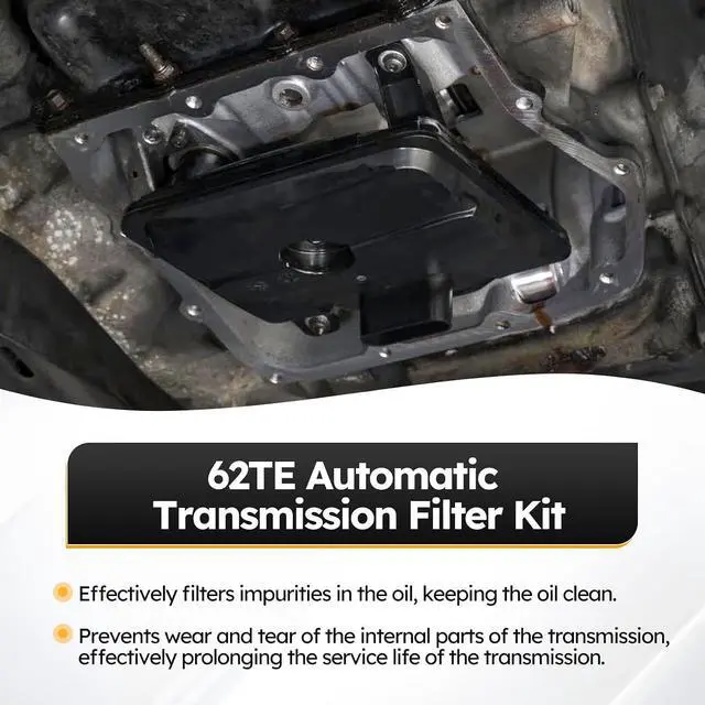 Alt view image 3 of 7 - 62TE Automatic Transmission Filter with Gasket Kit for Ram ProMaster 1500 2500 3500/Chrysler 200,Pacifica,Town & Country,Sebring/Dodge Avenger,Grand Caravan,Journey Replaces# FT1240 58128 68018555AA
