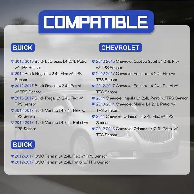 Alt view image 2 of 7 - S20221 Electronic Throttle Body For 12-17 Chevy Equinox Malibu Impala Orlando Captiva Sport/GMC Terrain/Buick LaCrosse Regal Verano L4 2.4L Replaces# 12632101, 12669146, 12670834, TB1295