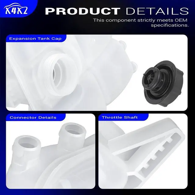 Alt view image 6 of 7 - 603-382 Front Engine Coolant Reservoir Radiator Expansion Tank for Ford Focus 12-18 1.0L/2.0L/BATTERY EV Escape 13-16 1.6LC-Max 13-18 2.0LTransit Connect 14-16 1.6L