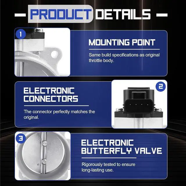 Alt view image 5 of 7 - S20001 Electronic Throttle Body For 2004-2014 Ford Expedition F-150 F-250 F-350 Super Duty/Lincoln Navigator/Mercury Mountaineer Replaces#977-557,8L3Z9E926A, 3L3Z9E926AA,6L3Z9E926A