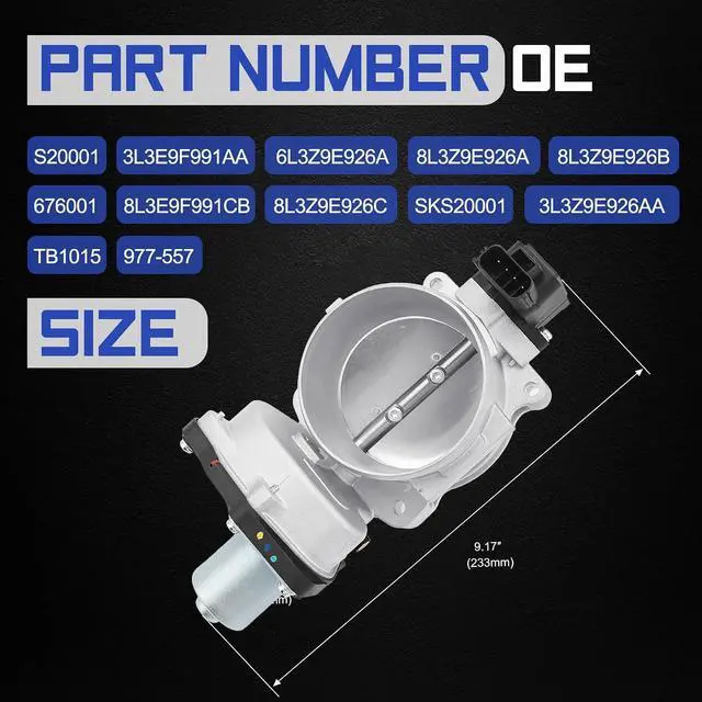 Alt view image 6 of 7 - S20001 Electronic Throttle Body For 2004-2014 Ford Expedition F-150 F-250 F-350 Super Duty/Lincoln Navigator/Mercury Mountaineer Replaces#977-557,8L3Z9E926A, 3L3Z9E926AA,6L3Z9E926A