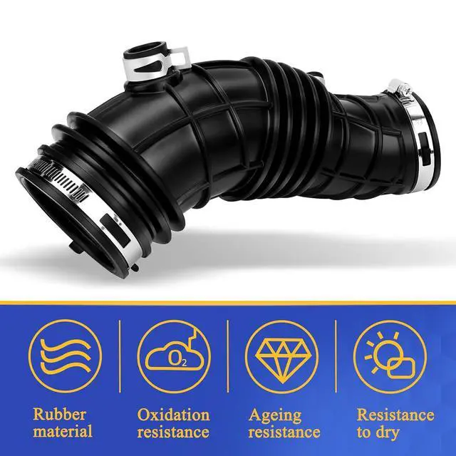 Alt view image 3 of 6 - Honda Air Cleaner Intake Hose Tube with Clamps for 2009-2012 Accord 4 Door Sedan (2.4L, OEM# 17228-R40-A00 696-052)