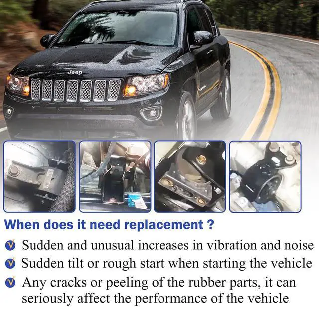 Alt view image 4 of 7 - Engine Mount Engine Motor & Transmission Mount for 2007-2016 Dodge Caliber Jeep Compass Patriot 2.0L 2.4L A5415 A5416 A5417 A5418