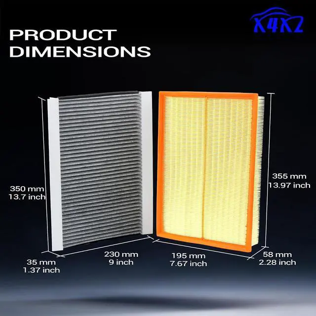 Alt view image 6 of 7 - CA10330 CF10436 Engine & Cabin Air Filter Set for 2010-2022 Mercedes-Benz Sprinter 2500/3500, 2007-2020 Freightliner Sprinter 2500/3500, 2007-2009 Dodge Sprinter 2500/3500 9068300318 A0000903751