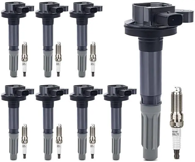 Main image of UF622 Ignition Coil & SP548 Double Iridium Spark Plug For 2011-2016 Ford F150,2011-2020 Ford Lobo,2011-2015 Ford Mustang 5.0L V8 Replaces# BR3Z-12029-A, DG542, C1802, GN10420, 52-2197 8PCS