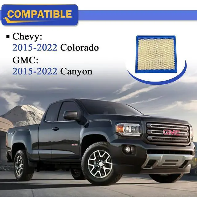 Alt view image 2 of 7 - A3195C Engine Air Filter for 2015-2022 Chevrolet Colorado /2015-2022 GMC Canyon Replace OE# 94775933 CA11959 GP959 WA10256