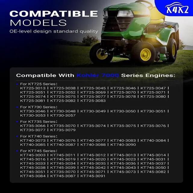 Alt view image 2 of 7 - 16-853-19S Carburetor Carb with Air Oil Filter Fuel Pump Kit For Kohler 7000 Series KT725 KT730 KT735 KT740 KT745 22HP 23HP 24HP 25HP 26HP Engines Replace# 32-853-67-S 32-853-63S