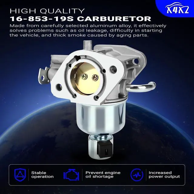 Alt view image 6 of 7 - 16-853-19S Carburetor Carb with Air Oil Filter Fuel Pump Kit For Kohler 7000 Series KT725 KT730 KT735 KT740 KT745 22HP 23HP 24HP 25HP 26HP Engines Replace# 32-853-67-S 32-853-63S