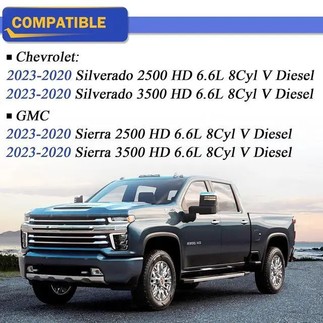Alt view image 3 of 7 - A3248C 84554703 Engine Air Filter for 2020 2021 2022 2023 Chevy Silverado GMC Sierra 2500 HD 3500 HD 6.6L (Diesel Engine ONLY)