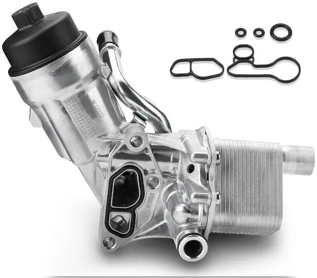 Main image of 55566784 Engine Oil Cooler Filter Housing Assembly Adapter with Filter Insert, Gasket, Cap for Chevy 11-15 Cruze, 15-21 Trax,12-20 Sonic /13-21 Buick Encore 1.4L Turbo Replace# 918-428 55565388