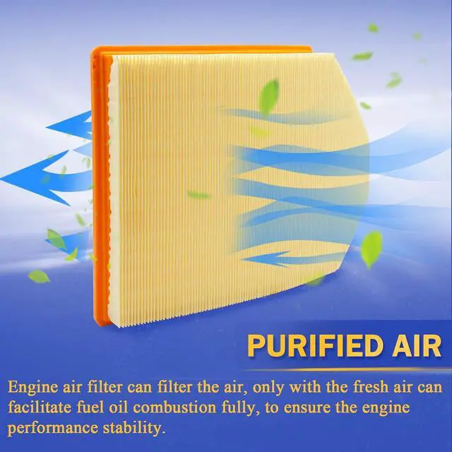 Alt view image 5 of 7 - Engine Air Filter for 2011-2020 Chrysler 300 Dodge Challenger Dodge Charger 4861746AA 4861746AB