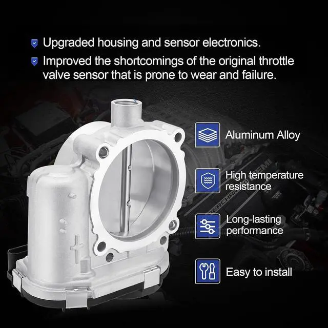 Alt view image 3 of 7 - S20203 Electronic Throttle Body For 13-19 Ram 1500/11-21 Jeep Grand Cherokee Wrangler/11-21 Dodge Grand Caravan Charger Challenger Durango/11-21 Chrysler 200 300 Pacifica Town & Country OE# 5184349AE
