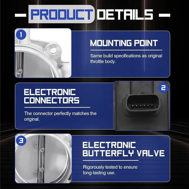 Alt view image 5 of 7 - S20203 Electronic Throttle Body For 13-19 Ram 1500/11-21 Jeep Grand Cherokee Wrangler/11-21 Dodge Grand Caravan Charger Challenger Durango/11-21 Chrysler 200 300 Pacifica Town & Country OE# 5184349AE