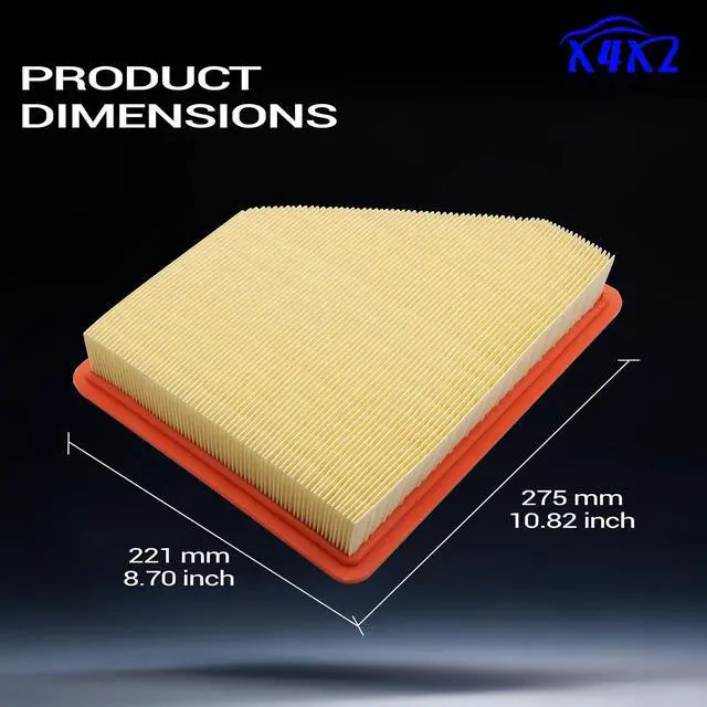 Alt view image 7 of 7 - CA10465 Engine Air Filter for 2010-2017 Chevy Equinox 2010-2017 GMC Terrain L4 2.4L V6 3.0L 3.6L PXA49727 A3138C