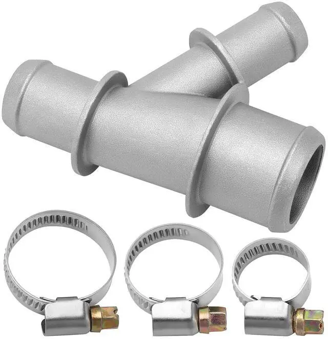 Main image of 15834773 Aluminum Coolant Radiator Hose Connector Y Junction Connector with Clamps for Chevrolet Silverado Suburban GMC Sierra Yukon Cadillac Escalade Replace# 15792820
