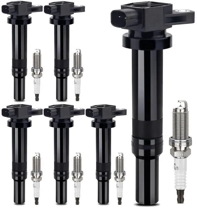 Main image of UF558 Ignition Coil & 4505 Double Iridium Spark Plug For 007-2010 Hyundai Santa Fe/Kia Optima Rondo Magentis 2.7 V6 Replaces# 273013E400 C1567 GN10441 GN10569 6PCS