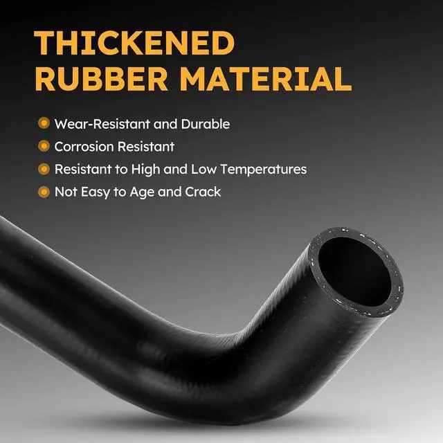 Alt view image 4 of 7 - 22827731 Upper & 22827735 Lower Radiator Coolant Hose Kit for 07-14 Cadillac Escalade/GMC Sierra Yukon/Chevy Avalanche Tahoe Silverado Suburban 1500 2500 3500 Replaces # 15274730, 15824540 (Set of 2)