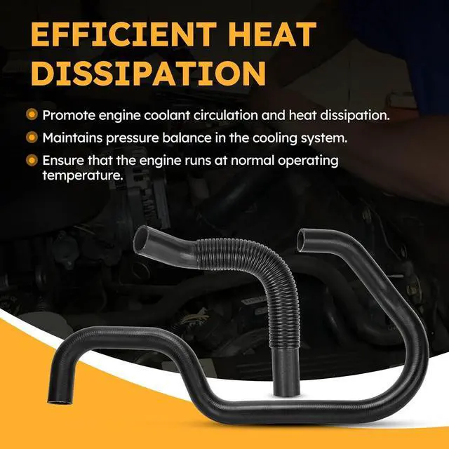 Alt view image 3 of 7 - 22827731 Upper & 22827735 Lower Radiator Coolant Hose Kit for 07-14 Cadillac Escalade/GMC Sierra Yukon/Chevy Avalanche Tahoe Silverado Suburban 1500 2500 3500 Replaces # 15274730, 15824540 (Set of 2)