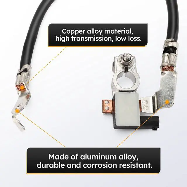 Alt view image 4 of 7 - AV6Z-10C679-B Negative Battery Cable Wire with Pigtail Connector for 2012-2018 Ford Focus, 2013-2019 Ford Escape, 2013-2018 Ford C-Max, 2014 2015 2016 Ford Transit Connect AV6Z10C679P