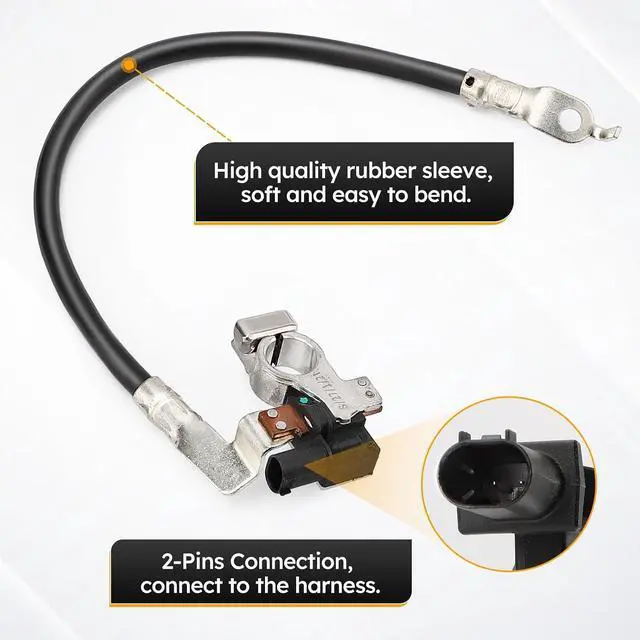 Alt view image 5 of 7 - AV6Z-10C679-B Negative Battery Cable Wire with Pigtail Connector for 2012-2018 Ford Focus, 2013-2019 Ford Escape, 2013-2018 Ford C-Max, 2014 2015 2016 Ford Transit Connect AV6Z10C679P