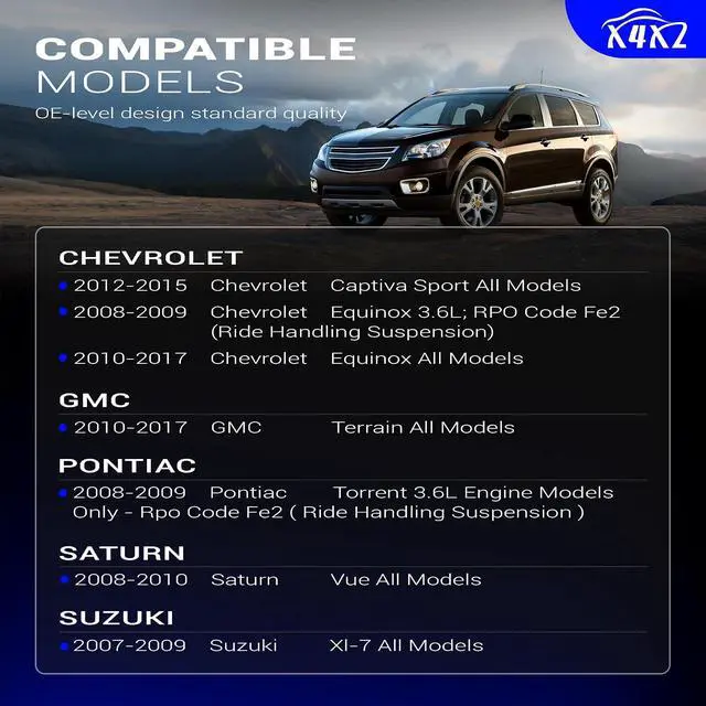 Alt view image 2 of 7 - Zinc-Nickel Alloy Front Stabilizer Sway Bar End Link for 2008-2017 Chevy Equinox Captiva Sport/GMC Terrain/Pontiac Torrent/Saturn Vue/Suzuki XL-7 K750188 K750189