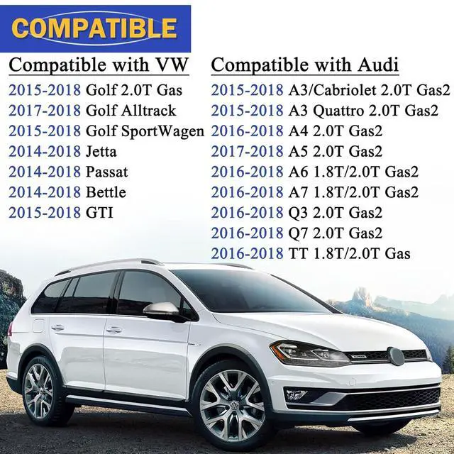 Alt view image 2 of 7 - PCV Valve Engine Crankcase Vent Valve Oil Separator for VW Jetta Passat Golf Bettle GTI for Audi A3 A4 A5 A6 A7 Q3 Q7 1.8T 2.0T 06K103495