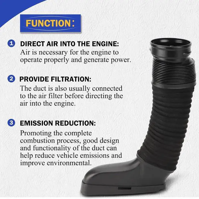 Alt view image 3 of 7 - 2720903582 & 2720903682 Air Intake Inlet Duct Hose Left & Right For Mercedes-Benz C300 C350 E350 W204 W212 Replaces#4008700 4008701 A2720903582 A2720901382