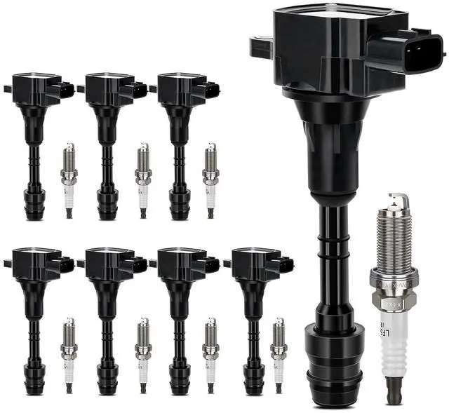 Main image of UF510 Ignition Coil & 6240 Double Iridium Spark Plug For Nissan 2005-2006 Armada,2004 Pathfinder Armada,2004-2007 Nissan TITAN/2004-2006 INFINITI QX56 5.6L V8 Replaces# GN10243, 5C1482