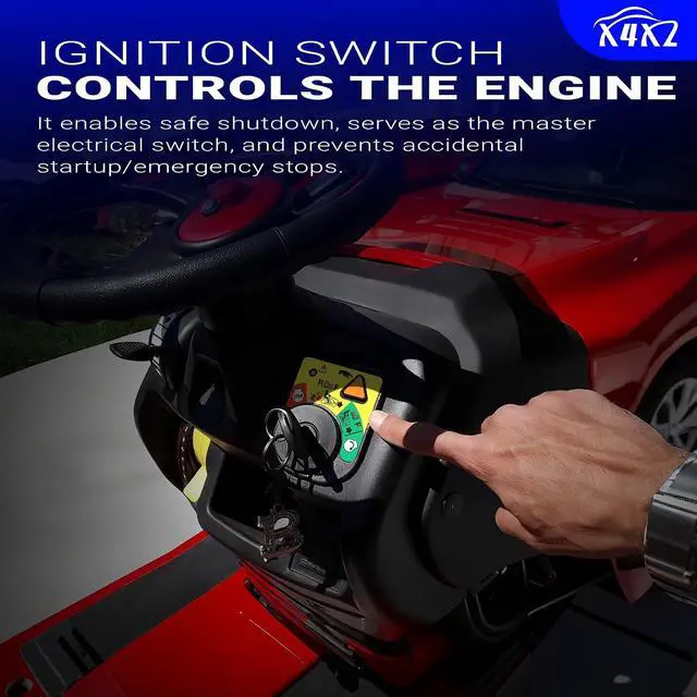 Alt view image 5 of 7 - 725-04227 Ignition Switch with 2 Keys for Riding Mowers Models Cub Cadet XT1-LT42 XT1-LT46 XT2-LX42/MTD Craftsman T110 T1200 T1400 T1600/Troy Bilt TB30R TB42 TB46 Replaces# 725-04230 925-06119A