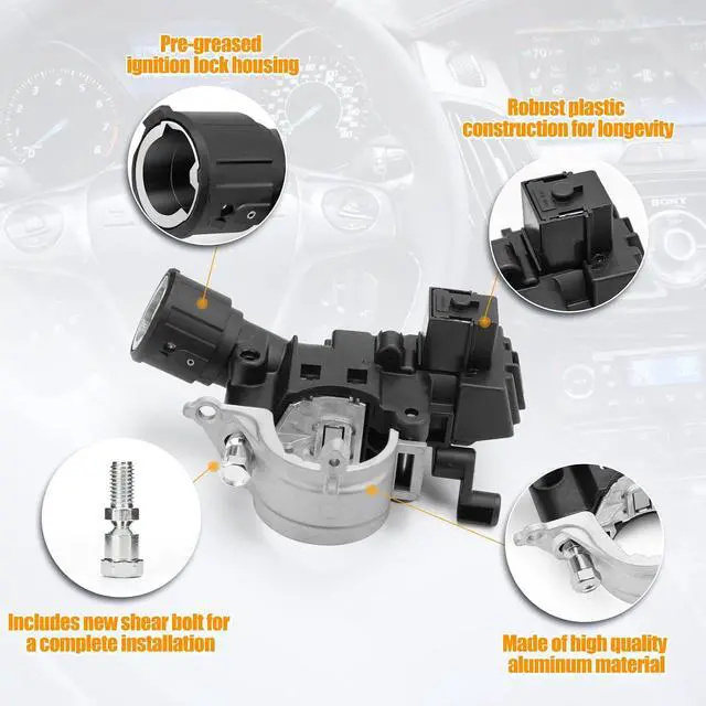 Alt view image 3 of 6 - 989-019 Ignition Lock Housing with Anti-theft Bolt for 2008-2011 Ford Focus,2008-2012 Ford Escape, 2008-2011 Mazda Tribute, 2008-2010 Mercury Mariner 9L8Z-3511-A