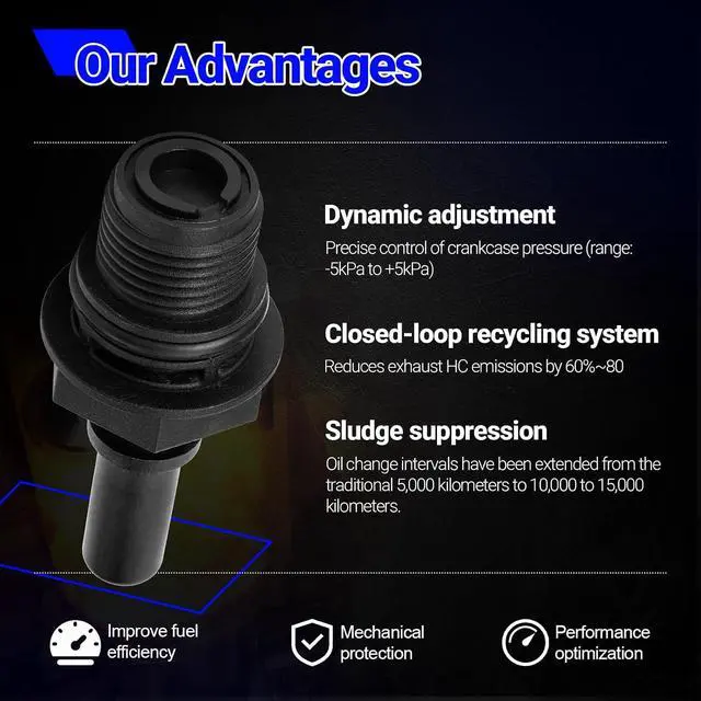 Alt view image 5 of 7 - 12691880 PCV Valve For 2014-2024 Cadillac Escalade Chevrolet Suburban Tahoe GMC Yukon Replace# 12691880, 12631624