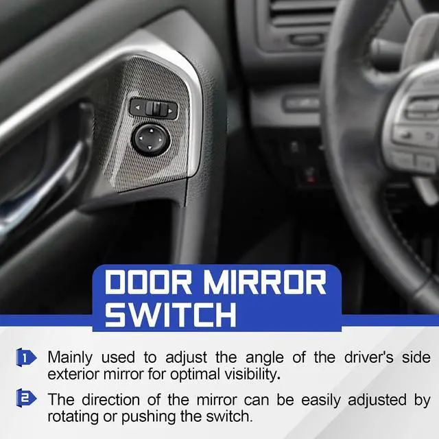Alt view image 4 of 7 - 25570-3TB1A Door Mirror Switch Assy-Mirror Control Left Side for Nissan Altima Pathfinder Murano Rogue Maxima 2013-2019 Replaces 255703TB1A(Not fit 25570-3TB2A)
