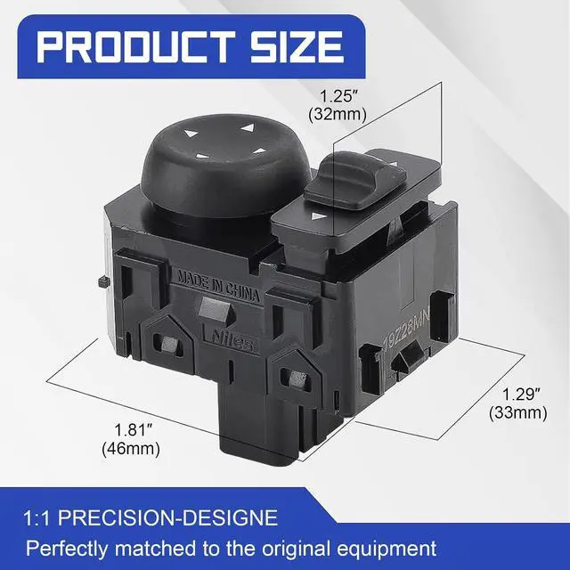 Alt view image 7 of 7 - 25570-3TB1A Door Mirror Switch Assy-Mirror Control Left Side for Nissan Altima Pathfinder Murano Rogue Maxima 2013-2019 Replaces 255703TB1A(Not fit 25570-3TB2A)