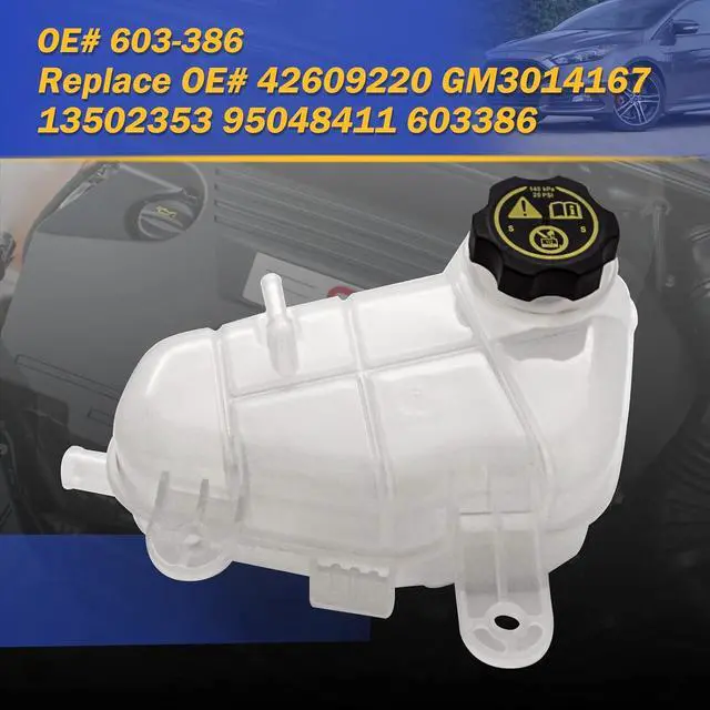 Alt view image 6 of 6 - Front Engine Coolant Reservoir Radiator Expansion Tank for Chevrolet Chevy Sonic 2012-2019 603-386