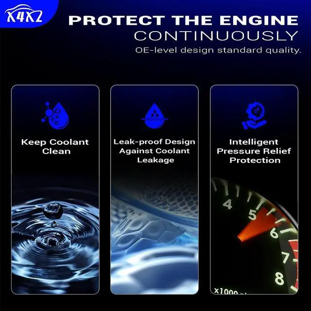 Alt view image 6 of 7 - 8K0121403Q Front Engine Coolant Reservoir Radiator Expansion Tank with Pressurized Cap & Sensor for 2011-2016 AUDI A4 A5 Allroad Q5 Replaces# 8K0121403D