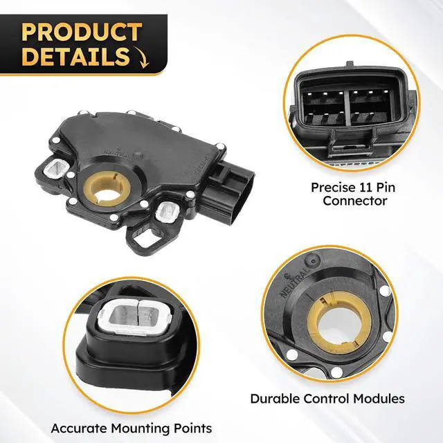 Alt view image 6 of 7 - F7LZ7F293AA Automatic Transmission Neutral Safety Position Switch for Ford F150 F250 E150 E250 E350 E450 Ranger Explorer Expedition Mustang Mazda Lincoln Replace# 5L2Z7F293AA, F5LP7F293AA