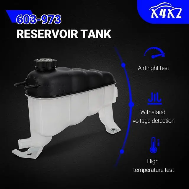 Alt view image 4 of 7 - 603-973 Coolant Overflow Reservoir Tank with Cap For Chevy Silverado 1500,Tahoe,Suburban/GMC Sierra 1500,Yukon,Yukon XL/Cadillac Escalade Replace# 22856231, 3014134